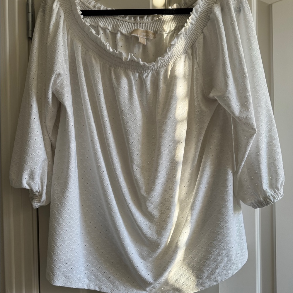 Michael Kors Off Shoulder White Top